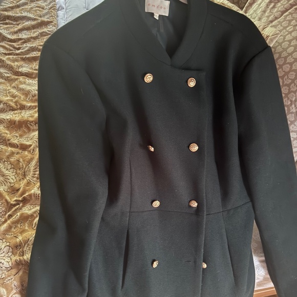 Emerald green double breasted coat - Picture 2 of 3